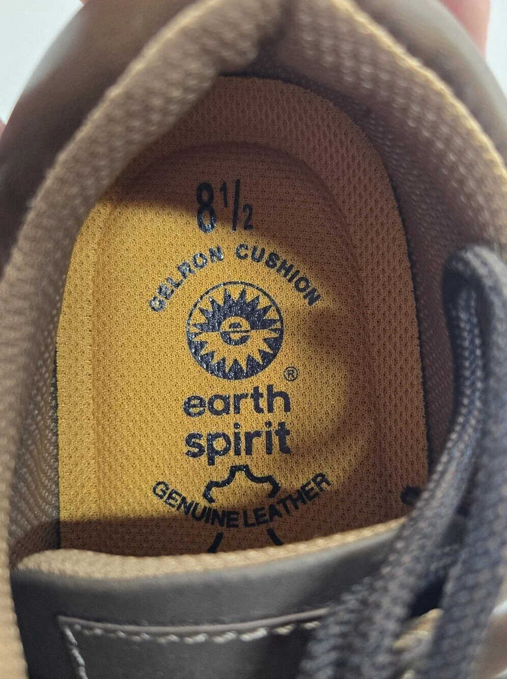 Earth Spirit Men's Emery Lace-up Boat Shoes in Brown Leather Size 8.5 Used